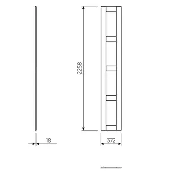 комплект дверей для шкафа МАКС шириной 750мм (4 сегмента) белый ЛДСП