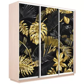 комплект дверей-купе Экспресс Фотопечать 2052х596мм 3 двери листья золото