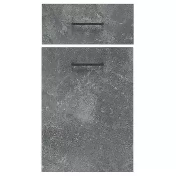 комплект фасадов Неро 1 ящик/1 дверь 396x176мм 1шт/396x536мм 1шт МДФ бетон темный