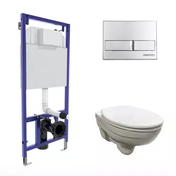комплект инсталляции BERGES Wasserhaus унитаз клавиша хром