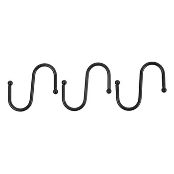 комплект крючков для рейлинга TODELIA большие 3шт 57х58мм черный матовый