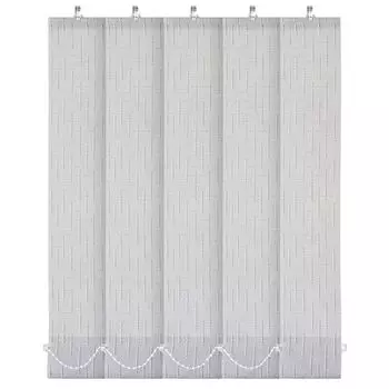 комплект ламелей УЮТ Рогожка 5шт для вертикальных жалюзи 180см серый, арт. 61.61ТО.3239