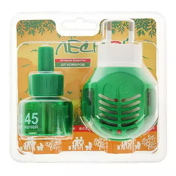 комплект Лесной фумигатор + жидкость 45 ночей от комаров