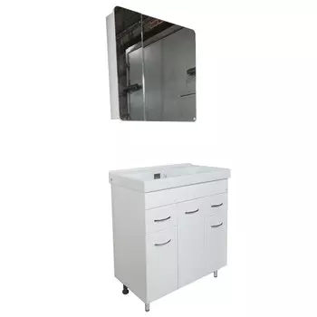 комплект мебели для ванной Версаль Fest 80см (зеркало,раковина,тумба)