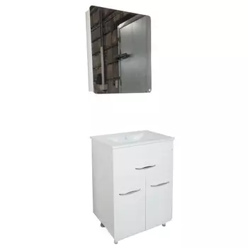 комплект мебели для ванной Версаль Quadro 60см (зеркало,раковина,тумба)