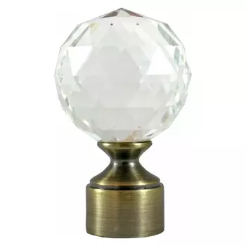 комплект наконечников УЮТ Ост 25мм шар с огранкой 2шт бронза, арт.17.21ТО.0794