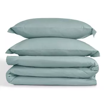 комплект наволочек PICASSA Basic Collection 70х70см 2шт сатин серо-зеленый, арт.НнBasic70х70сзел