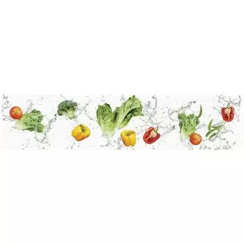 комплект панно ПВХ Регул Овощной фреш белый зеленый 944х645х0,6 мм 3 шт