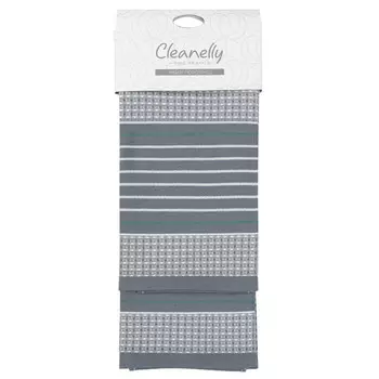 комплект полотенец кухонных CLEANELLY Эксэнт ваф. 50х70см 2шт пестроткань, арт. КНЦ-560х2-5771