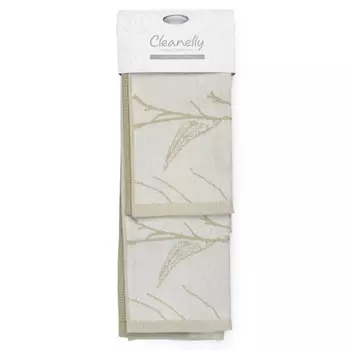 комплект полотенец кухонных ваф. CLEANELLY Ориол 50х70см 2шт пестроткань, арт. КНЦ-560х2-5234