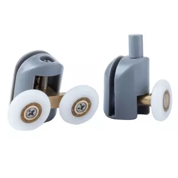 комплект роликов для душевой ширмы 2 шт одинарных, 2 шт двойных