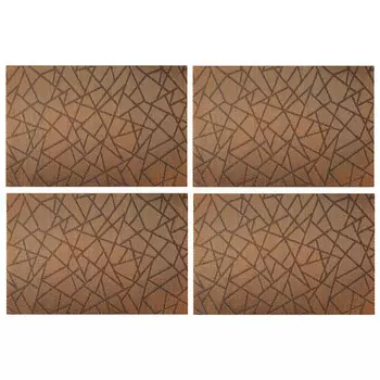 комплект салфеток сервировочных 30х45см 4шт коричневый