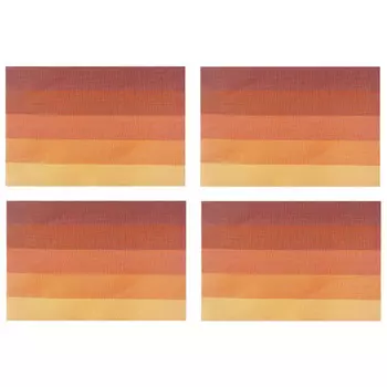 комплект салфеток сервировочных 30х45см 4шт оранжевый