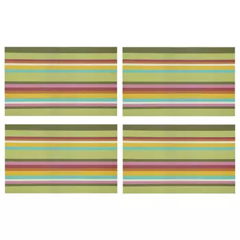 комплект салфеток сервировочных 30х45см 4шт розово-зеленый