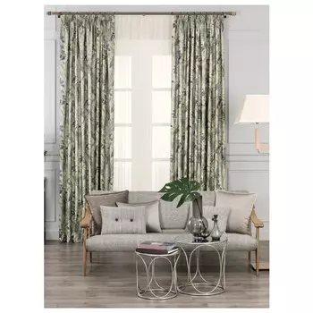 комплект штор на шт.ленте DAILY BY T Малье жаккард 200х270см 2шт зеленый, арт.1027.00328