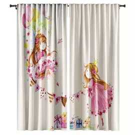 комплект штор на шт.ленте Nat Принцессы габардин 145x265см 2шт белый, арт.77273