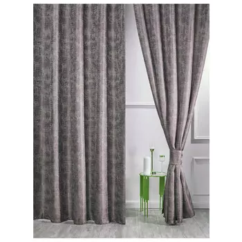 комплект штор на шт.ленте SANPA Киара жаккард 200х280см 2шт с подхв.бежево-коричневый, арт.TR018171