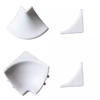 комплект уголков для плинтуса Grace ПВХ белый