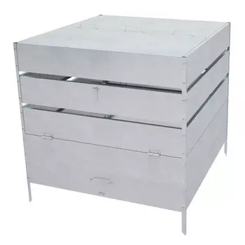 компостер БЛАГО 100x100x100см серый сталь