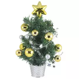 композиция в кашпо Ель Желтая звезда 30см