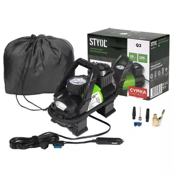 компрессор автомобильный Q3 STVOL 12В 10А