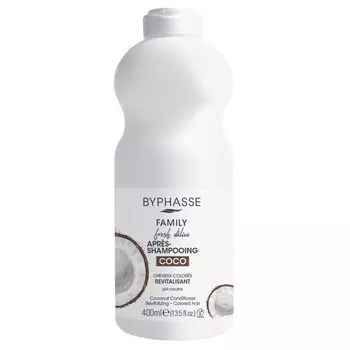 кондиционер BYPHASSE Family Fresh Delice Кокос для окрашенных волос 400мл