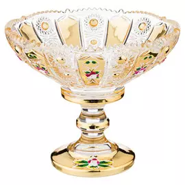 конфетница LEFARD Gold glass 14х12см на ножке стекло