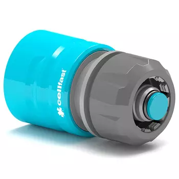 коннектор CELLFAST Ideal 1/2" с аквастопом пластик