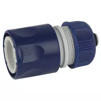 коннектор GREEN APPLE Дача 1/2" с аквастопом пластик