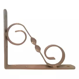 консоль декоративная, 150х125х24 мм, 20 кг, белый, антик, завиток перекрученный