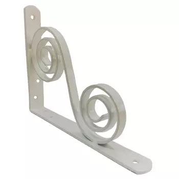 консоль декоративная, 150х125х24 мм, 20 кг, белый, завиток