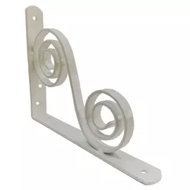 консоль декоративная, 150х125х24 мм, 20 кг, белый, завиток