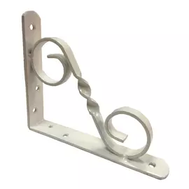 консоль декоративная, 150х125х24 мм, 20 кг, белый, завиток перекрученный