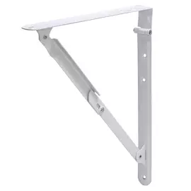 консоль складная, 300х300х24 мм, 30 кг, цвет: белый