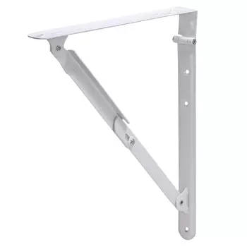 консоль складная, 300х300х24 мм, 30 кг, цвет: белый