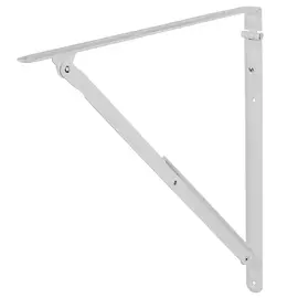 консоль складная, 400х400х24 мм, 25 кг, цвет: белый