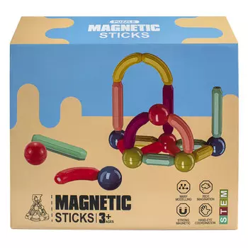 конструктор магнитный 50 деталей пластик