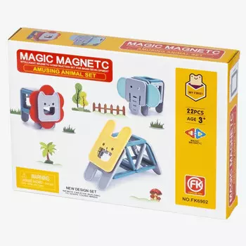 конструктор магнитный Magic Animals 22 детали