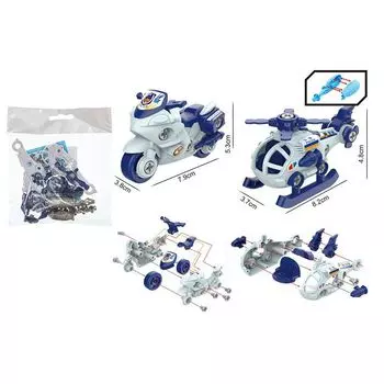 конструктор Транспорт с игрушечной отверткой