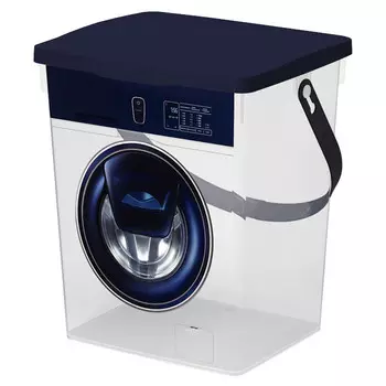 контейнер ПОЛИМЕРБЫТ 19х16х23см 5л для стирального порошка пластик с крышкой и ручкой