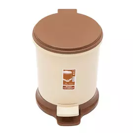 контейнер для мусора 11л с педалью бежевый пластик