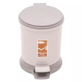 контейнер для мусора 7л с педалью слоновая кость пластик