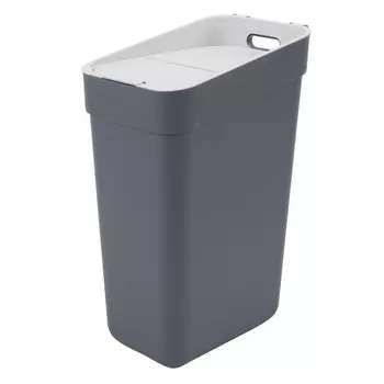 контейнер для мусора CURVER Ready To Collect 30л прямоугольный пластик темно-серый