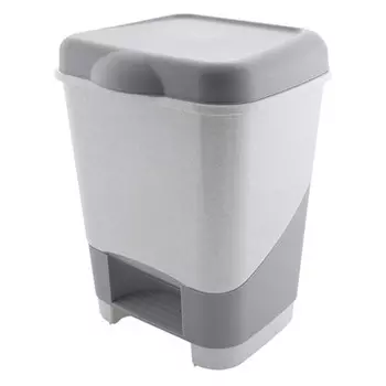 контейнер для мусора ПОЛИМЕРБЫТ 20л с педалью пластик микс цвета