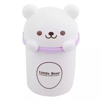 контейнер для мусора TODELIA Мишка 1,9л настольный пластик белый