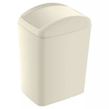 контейнер для мусора TURAN Soft Latte 40л прямоугольный пластик бежевый