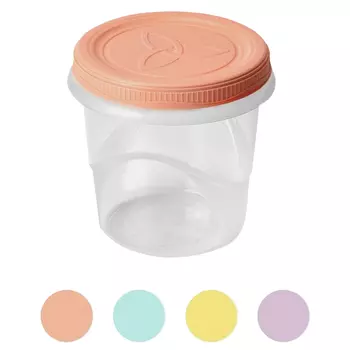 контейнер для продуктов АРХИМЕД Амулет 0,74л 11,5х11,5х12см винтовой круглый пластик микс цвета