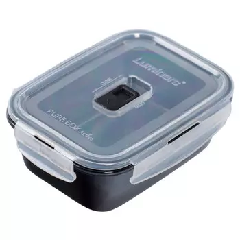 контейнер для продуктов LUMINARC Black Box 0,82мл 18,8х14,4х7,4см 4 замка прямоугольный стекло, плас
