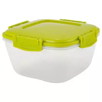 контейнер для продуктов SUGAR&SPICE 0,9л 16,5х16,5х7см квадратный пластик зеленый