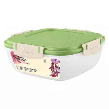 контейнер для продуктов SUGAR&SPICE Barberry 0,35л квадратный пластик фисташковый